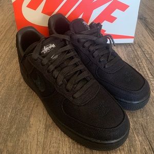Nike Air Force One 1 Low Stussy Black